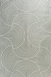 Gray rectangular placemat with a repeating pattern of concentric, arched lines.